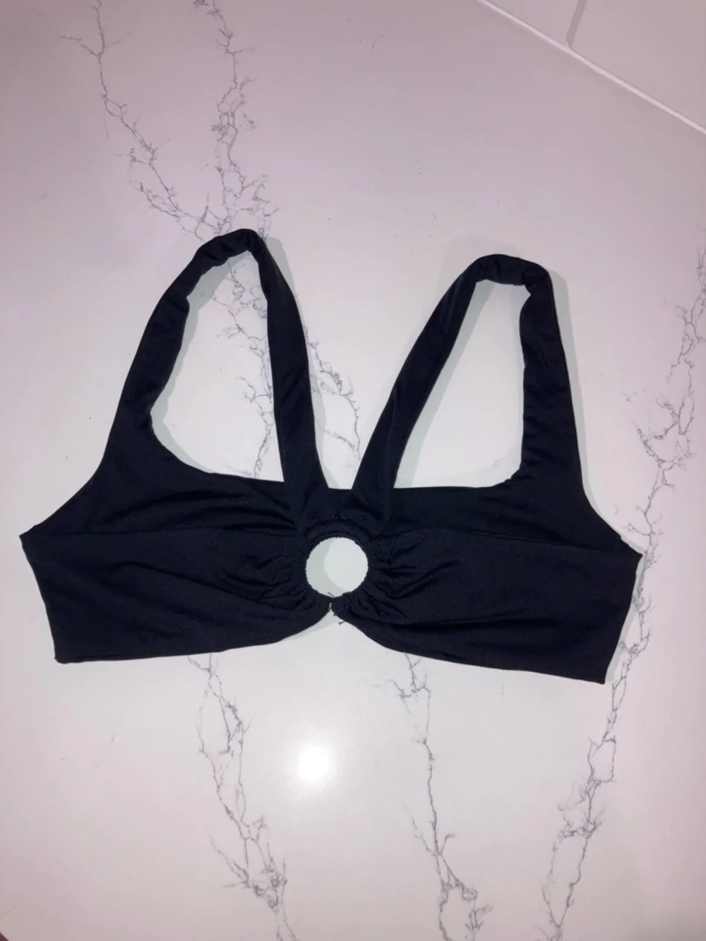 L*Space Julia Black Cutout Ring Bikini Top - size M - Picture 4 of 10